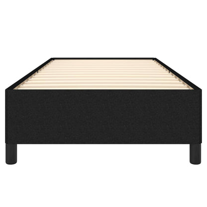 vidaXL Bed Frame without Mattress Black 90x190 cm Single Single Fabric