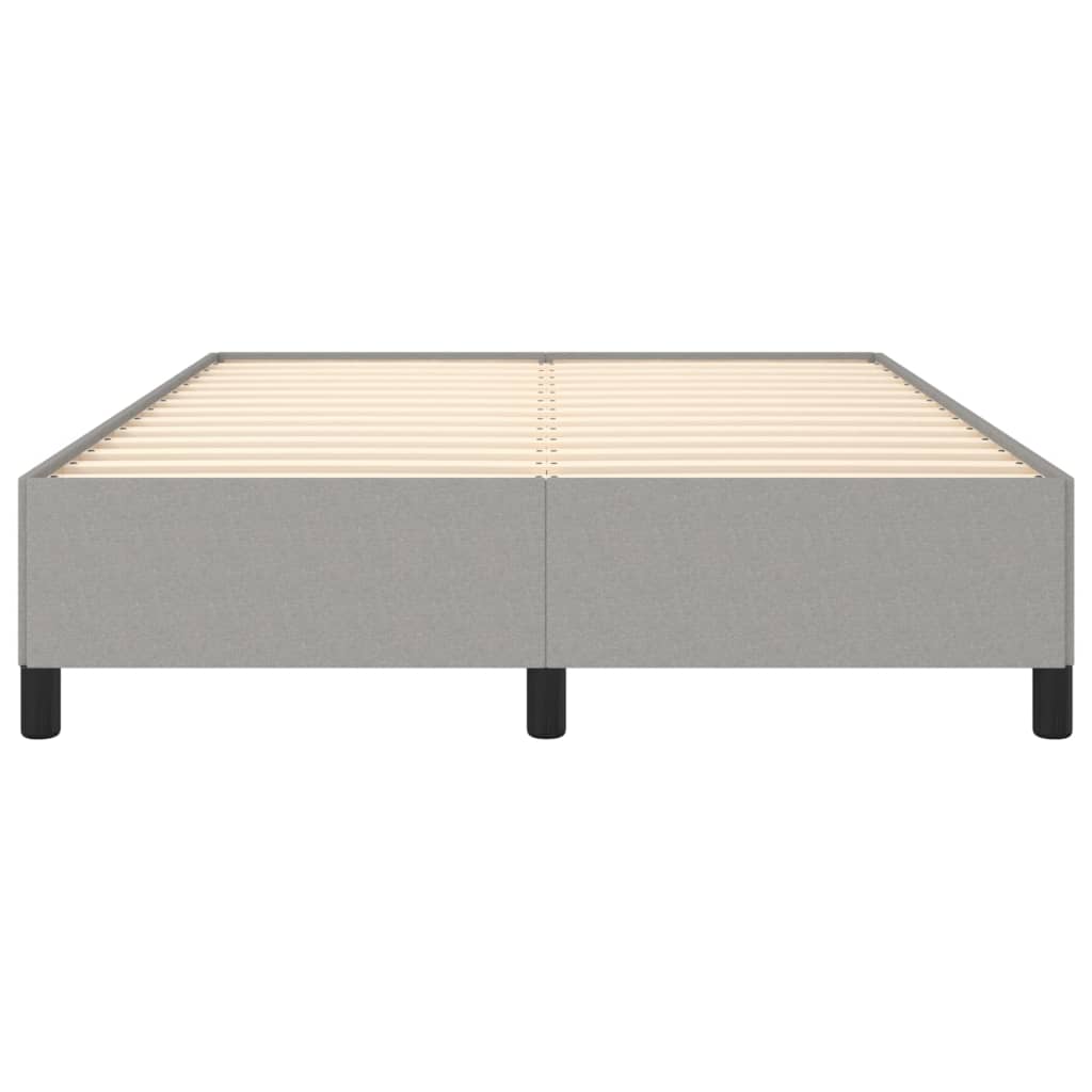 vidaXL Bed Frame without Mattress Light Grey 135x190 cm Double Double Fabric