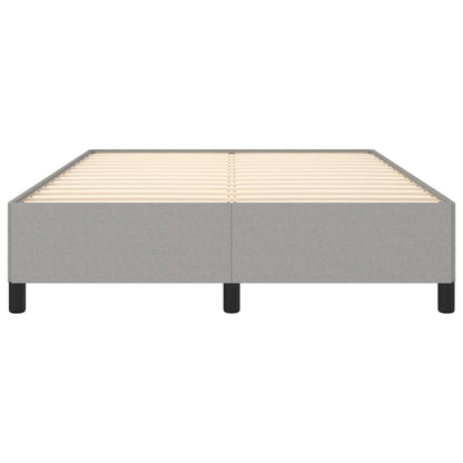 vidaXL Bed Frame without Mattress Light Grey 135x190 cm Double Double Fabric