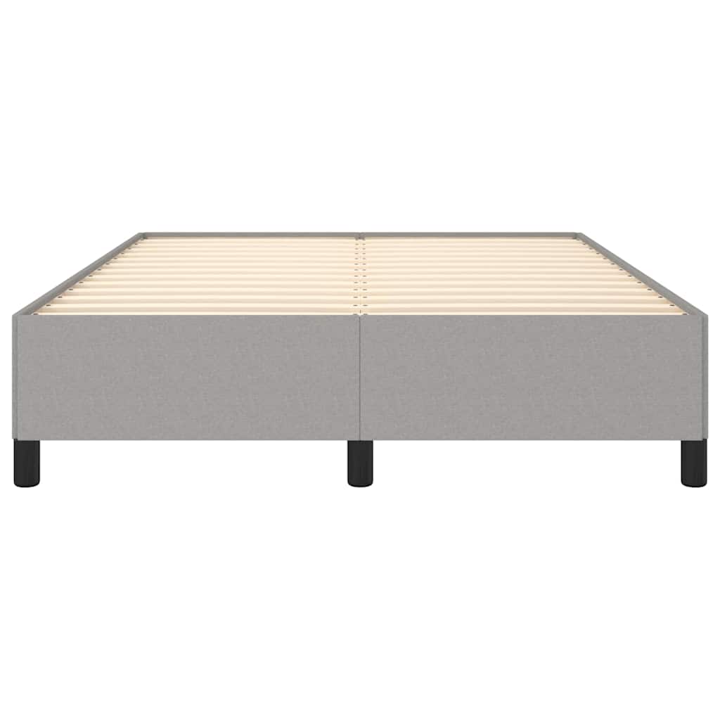 vidaXL Bed Frame without Mattress Light Grey 135x190 cm Double Fabric