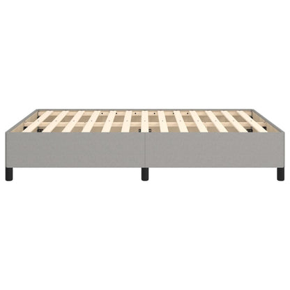 vidaXL Bed Frame without Mattress Light Grey 135x190 cm Double Double Fabric