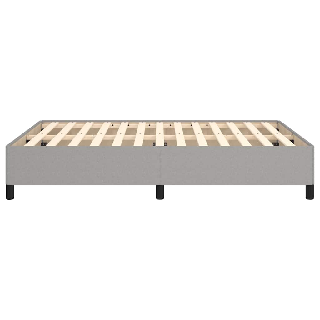 vidaXL Bed Frame without Mattress Light Grey 135x190 cm Double Fabric