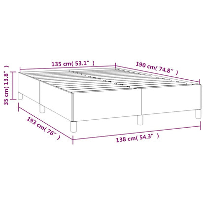 vidaXL Bed Frame without Mattress Light Grey 135x190 cm Double Double Fabric