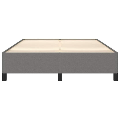 vidaXL Bed Frame without Mattress Dark Grey 135x190 cm Double Fabric