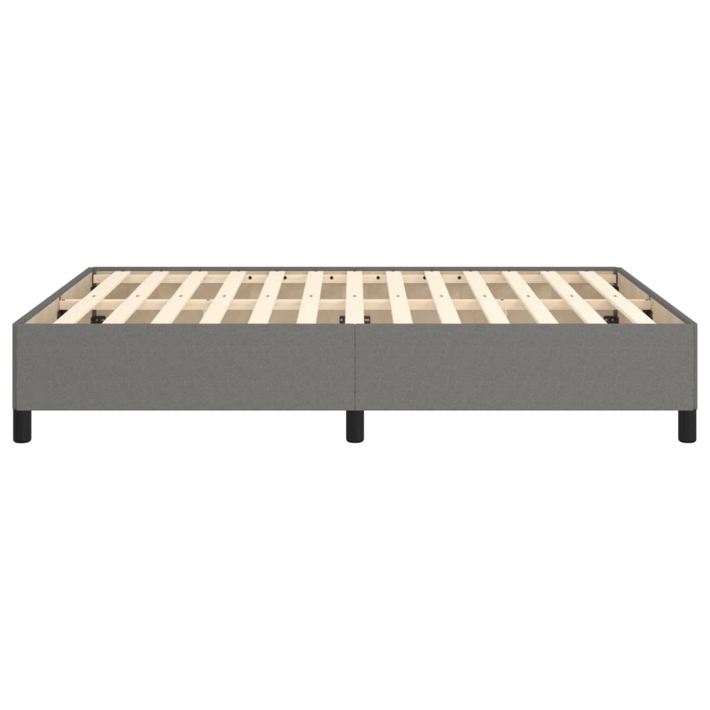 vidaXL Bed Frame without Mattress Dark Grey 135x190 cm Double Double Fabric