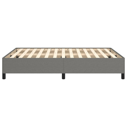 vidaXL Bed Frame without Mattress Dark Grey 135x190 cm Double Double Fabric