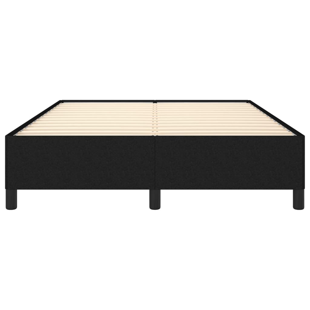 vidaXL Bed Frame without Mattress Black 135x190 cm Double Double Fabric