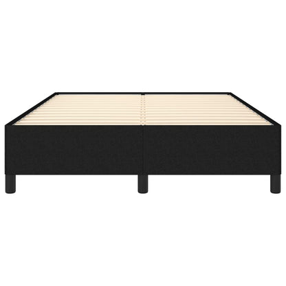 vidaXL Bed Frame without Mattress Black 135x190 cm Double Double Fabric