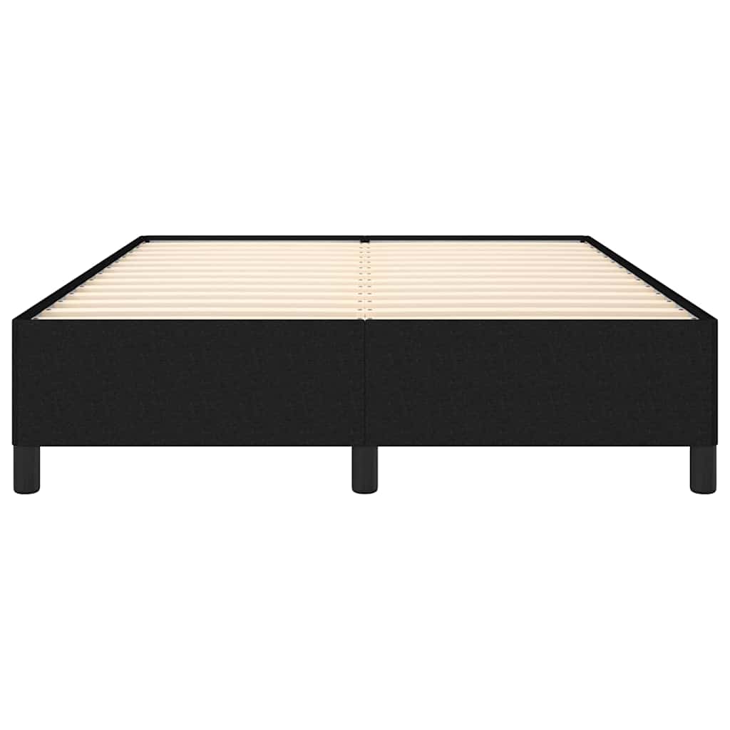 vidaXL Bed Frame without Mattress Black 135x190 cm Double Fabric