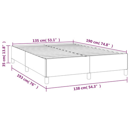 vidaXL Bed Frame without Mattress Black 135x190 cm Double Double Fabric