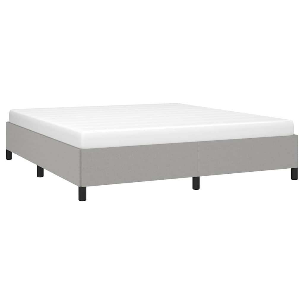 vidaXL Bed Frame without Mattress Light Grey Super King Fabric