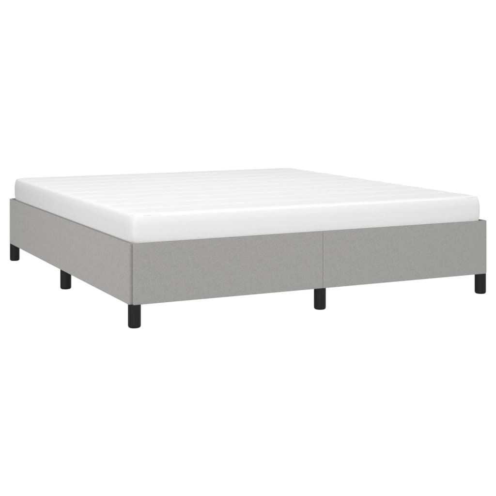 vidaXL Bed Frame without Mattress Light Grey Super King Fabric
