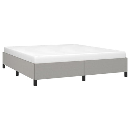 vidaXL Bed Frame without Mattress Light Grey Super King Fabric