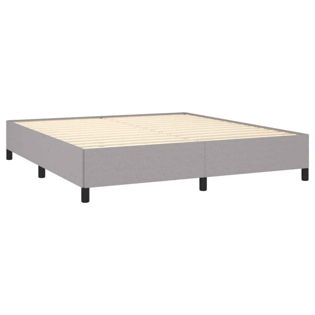 vidaXL Bed Frame without Mattress Light Grey Super King Fabric
