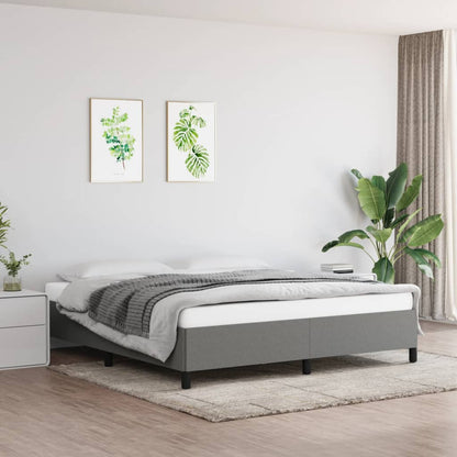 vidaXL Bed Frame without Mattress Dark Grey Super King Fabric