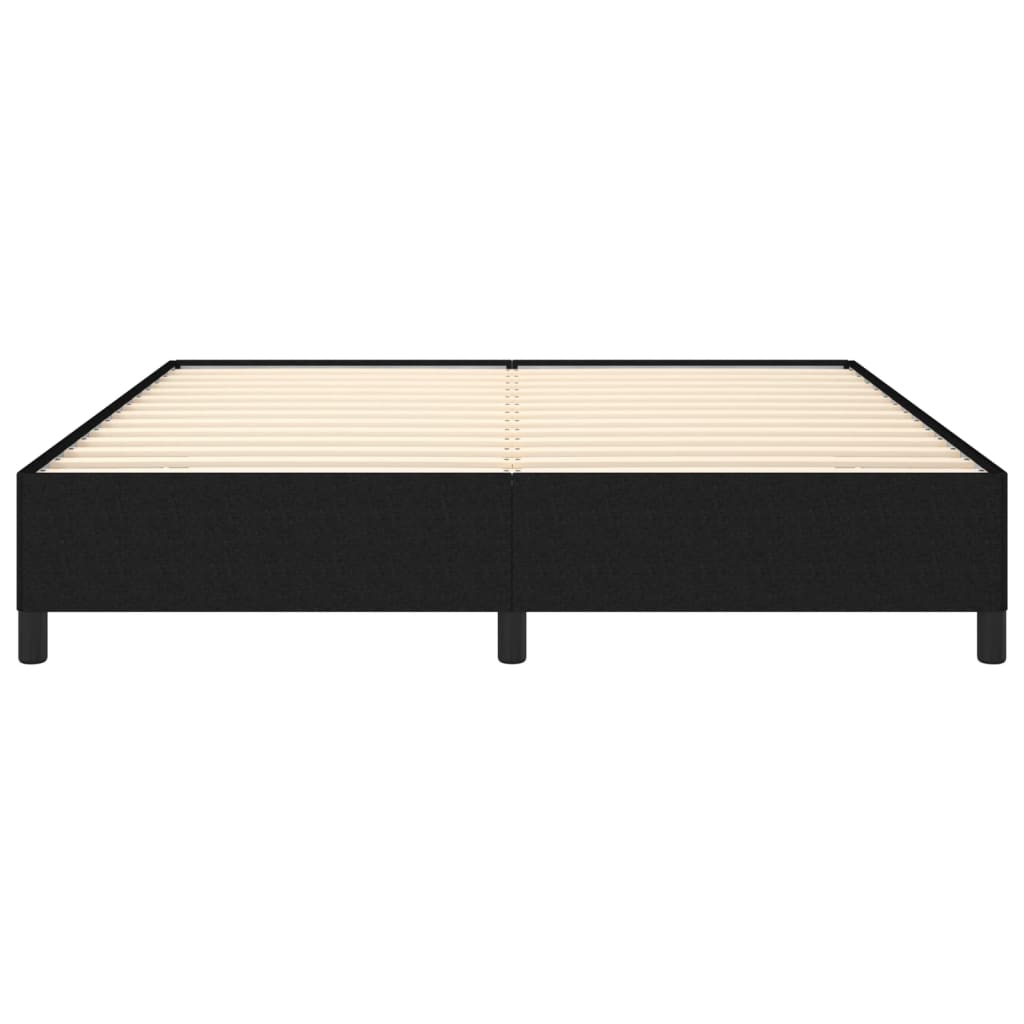 vidaXL Bed Frame without Mattress Black 180x200 cm Super King Super King Fabric