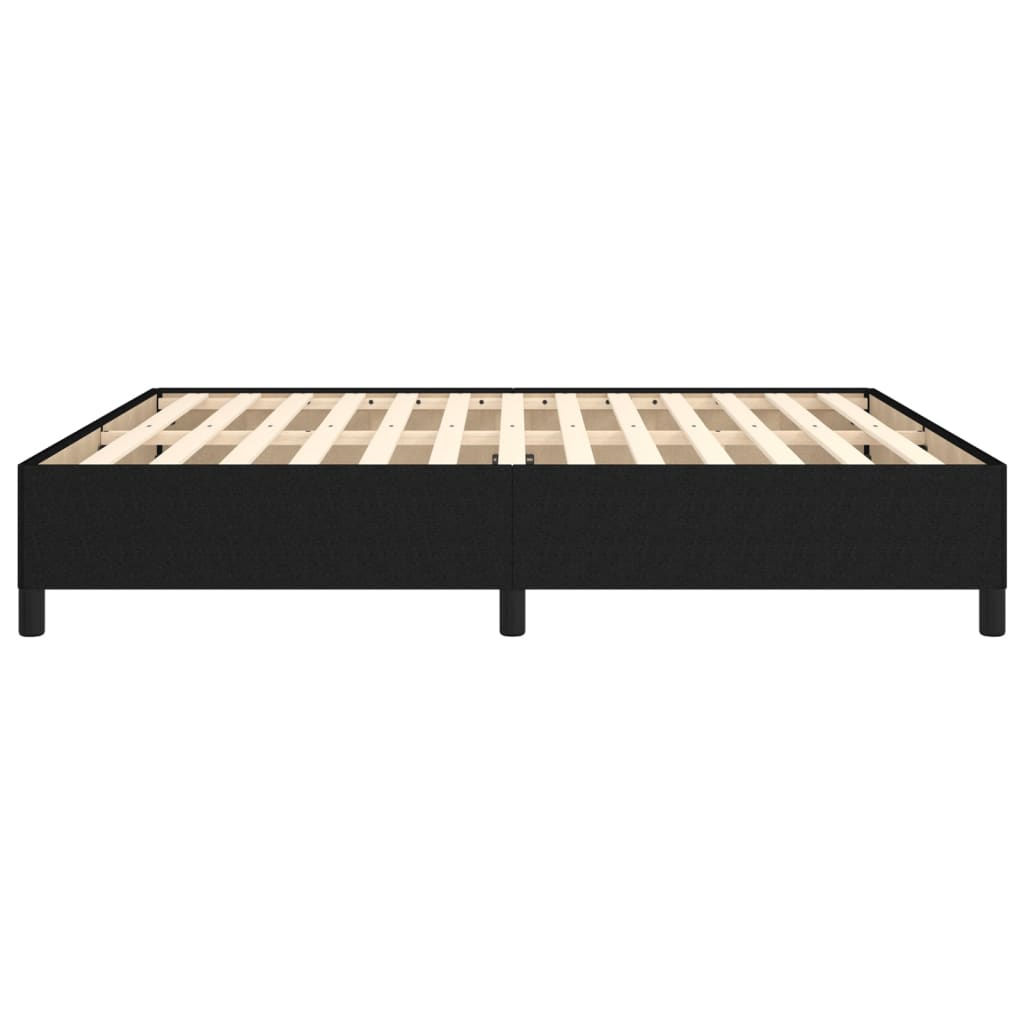vidaXL Bed Frame without Mattress Black 180x200 cm Super King Super King Fabric