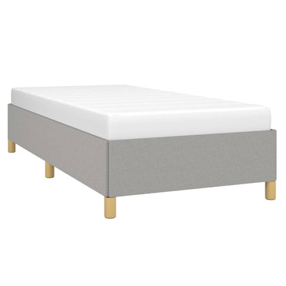 vidaXL Bed Frame without Mattress Light Grey 90x190 cm Single Single Fabric