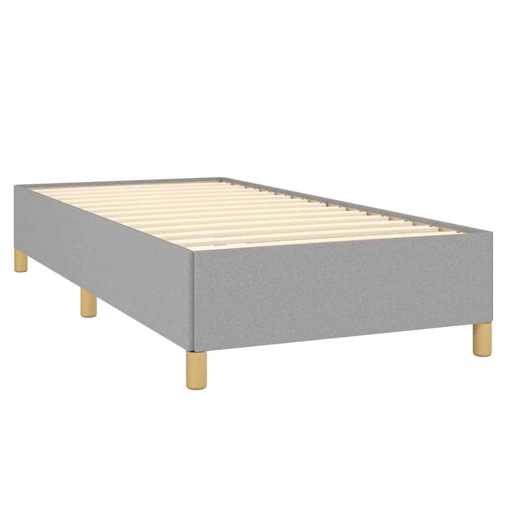 vidaXL Bed Frame without Mattress Light Grey 90x190 cm Single Fabric