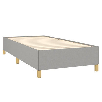 vidaXL Bed Frame without Mattress Light Grey 90x190 cm Single Single Fabric