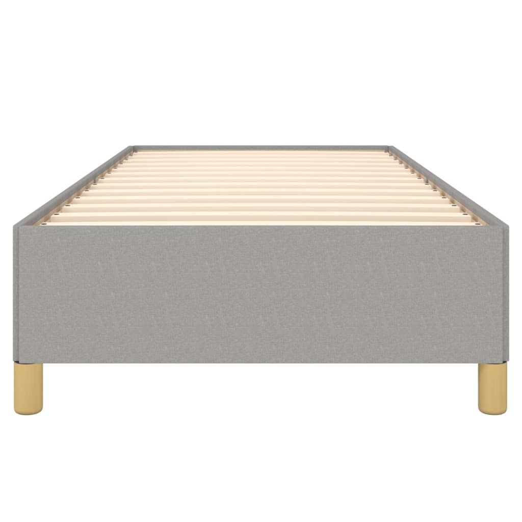 vidaXL Bed Frame without Mattress Light Grey 90x190 cm Single Single Fabric