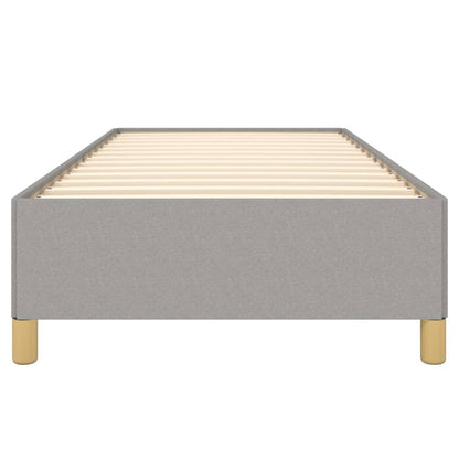 vidaXL Bed Frame without Mattress Light Grey 90x190 cm Single Single Fabric