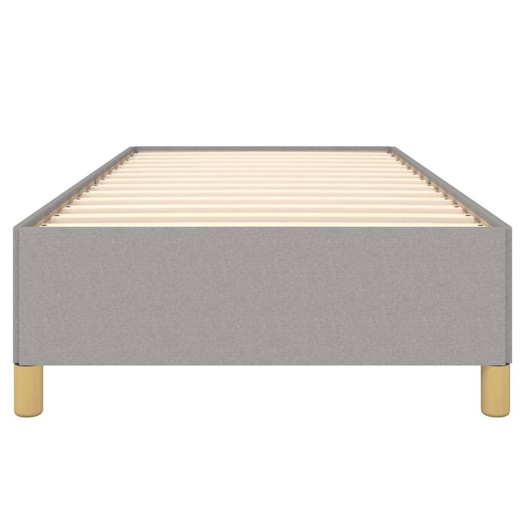 vidaXL Bed Frame without Mattress Light Grey 90x190 cm Single Fabric