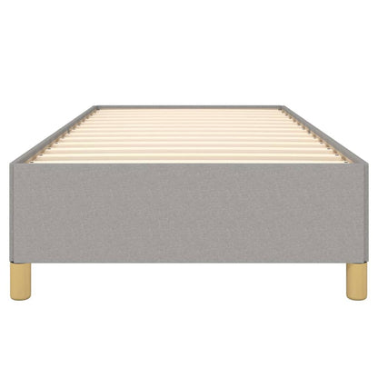 vidaXL Bed Frame without Mattress Light Grey 90x190 cm Single Fabric