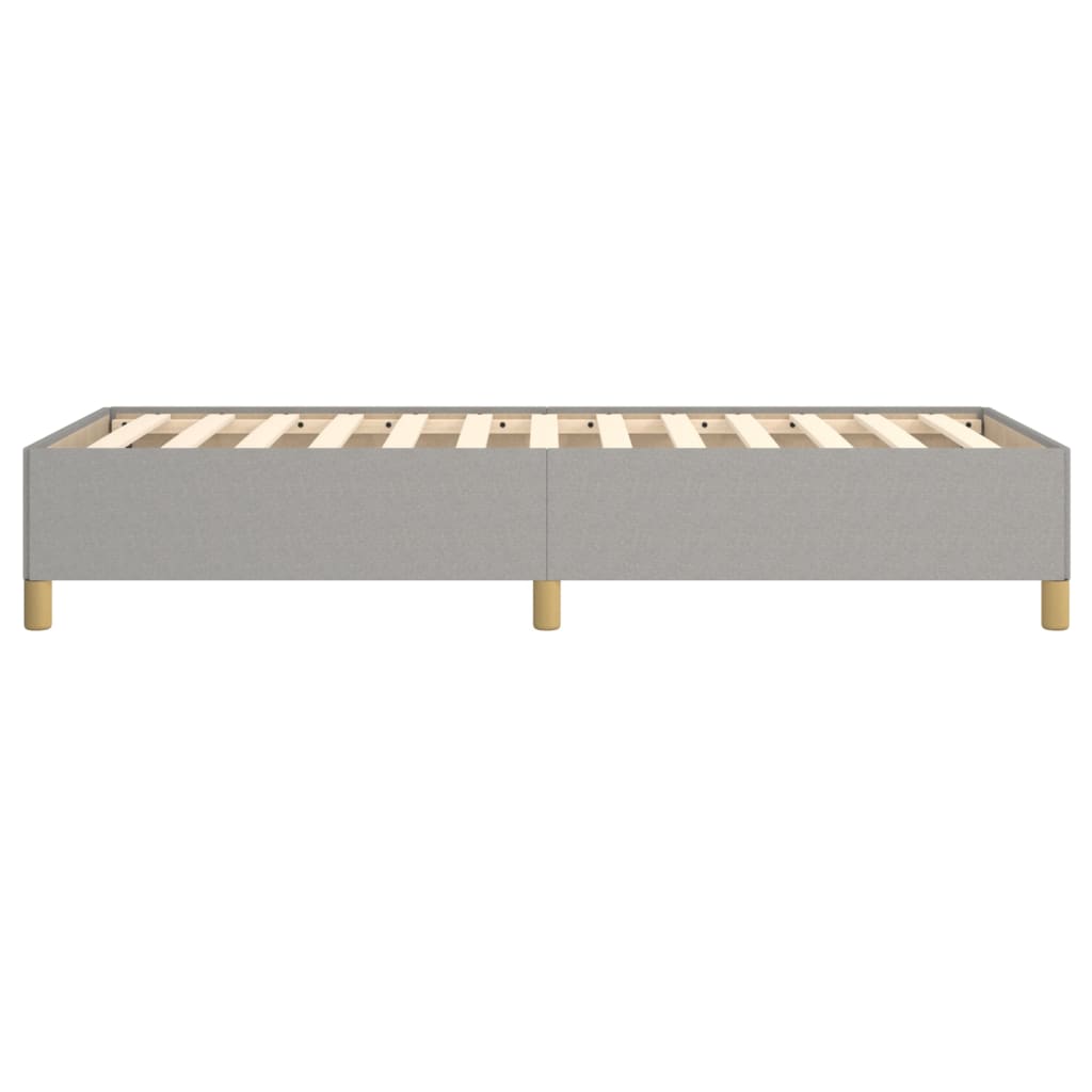 vidaXL Bed Frame without Mattress Light Grey 90x190 cm Single Single Fabric