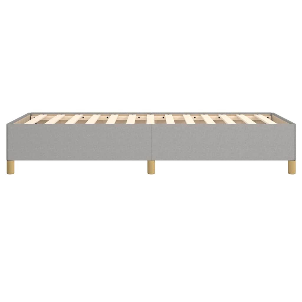 vidaXL Bed Frame without Mattress Light Grey 90x190 cm Single Fabric