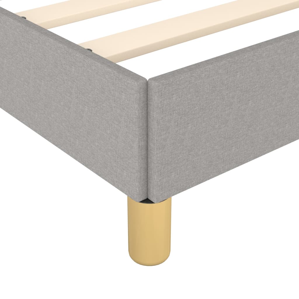 vidaXL Bed Frame without Mattress Light Grey 90x190 cm Single Single Fabric