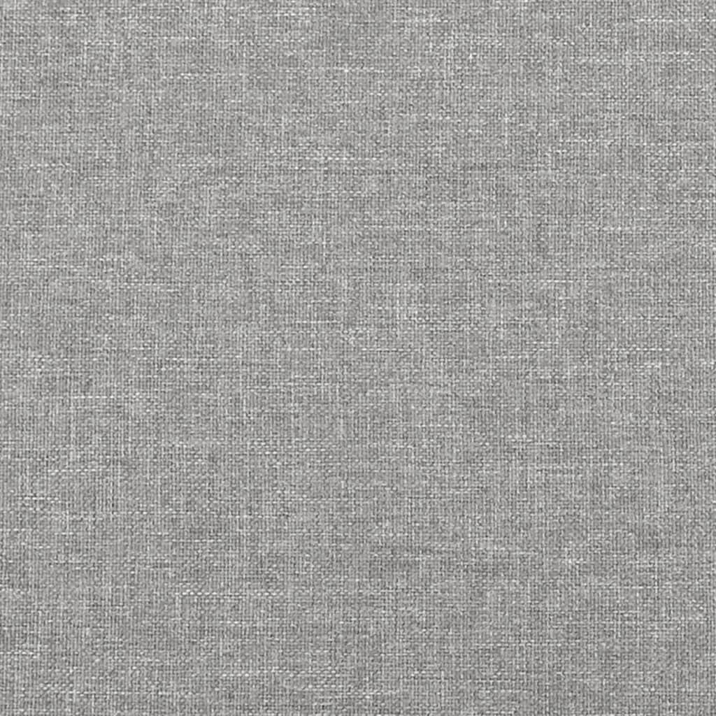vidaXL Bed Frame without Mattress Light Grey 90x190 cm Single Single Fabric