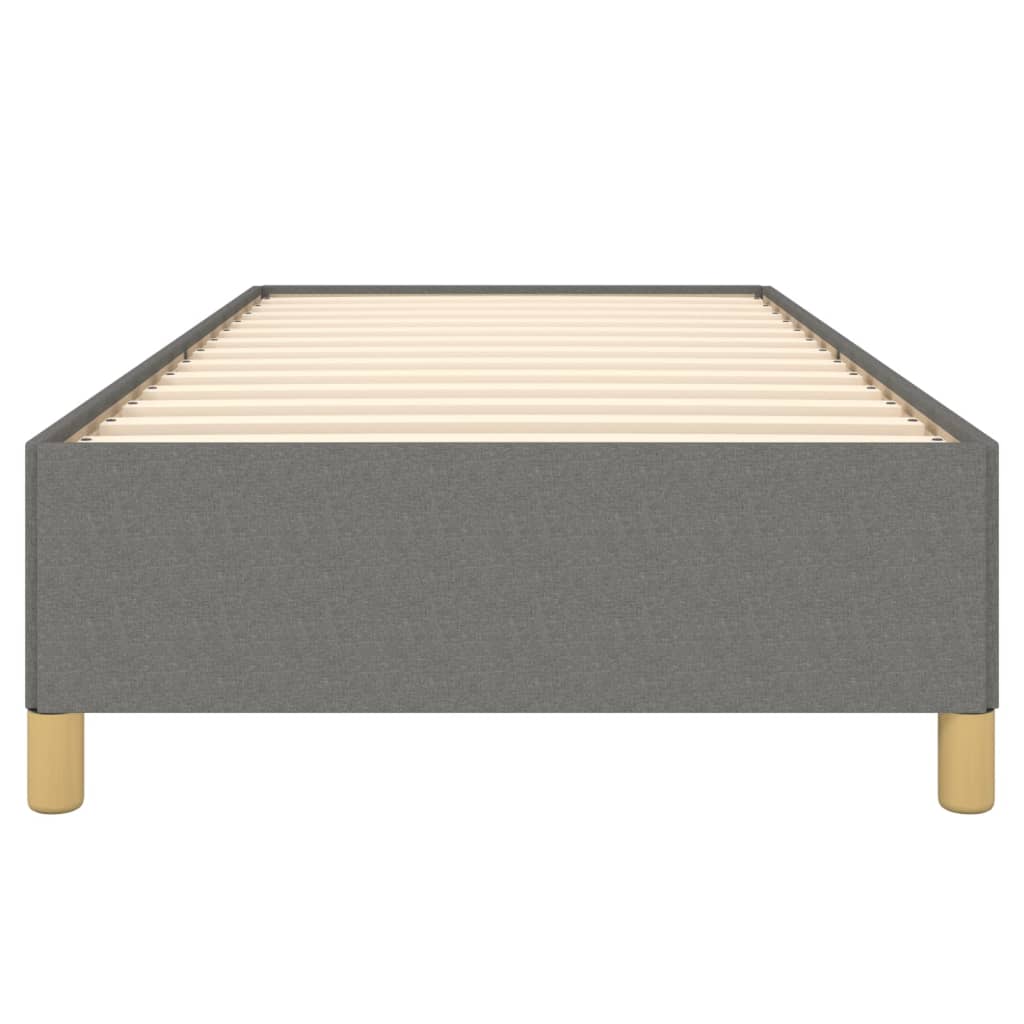 vidaXL Bed Frame without Mattress Dark Grey 90x190 cm Single Single Fabric