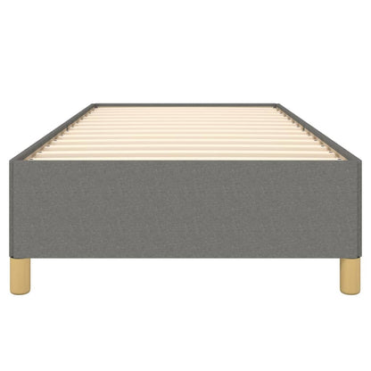 vidaXL Bed Frame without Mattress Dark Grey 90x190 cm Single Single Fabric