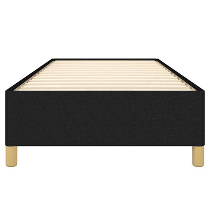 vidaXL Bed Frame without Mattress Black 90x190 cm Single Single Fabric