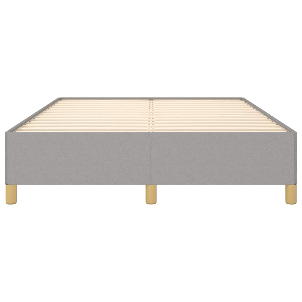 vidaXL Bed Frame without Mattress Light Grey 135x190 cm Double Double Fabric