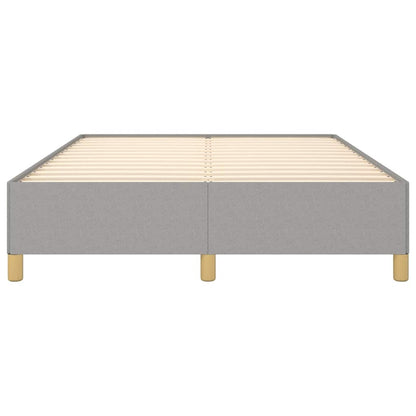 vidaXL Bed Frame without Mattress Light Grey 135x190 cm Double Double Fabric