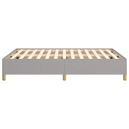 vidaXL Bed Frame without Mattress Light Grey 135x190 cm Double Double Fabric