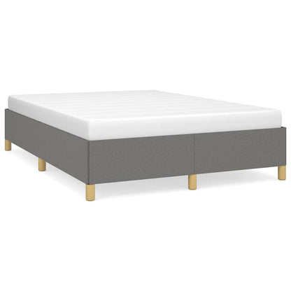 vidaXL Bed Frame without Mattress Dark Grey 135x190 cm Double Fabric