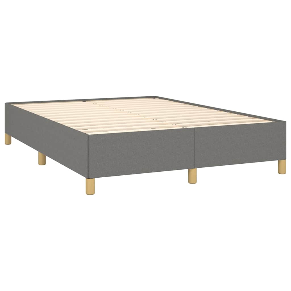 vidaXL Bed Frame without Mattress Dark Grey 135x190 cm Double Fabric