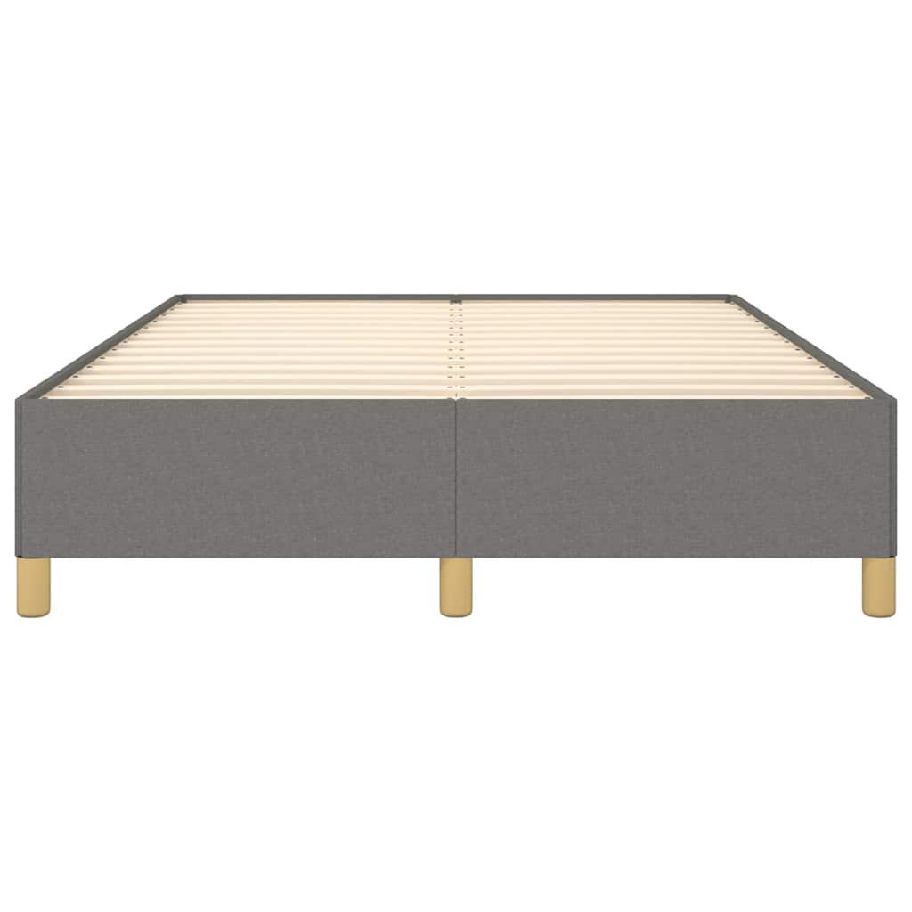 vidaXL Bed Frame without Mattress Dark Grey 135x190 cm Double Double Fabric