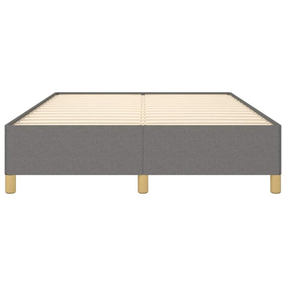 vidaXL Bed Frame without Mattress Dark Grey 135x190 cm Double Double Fabric