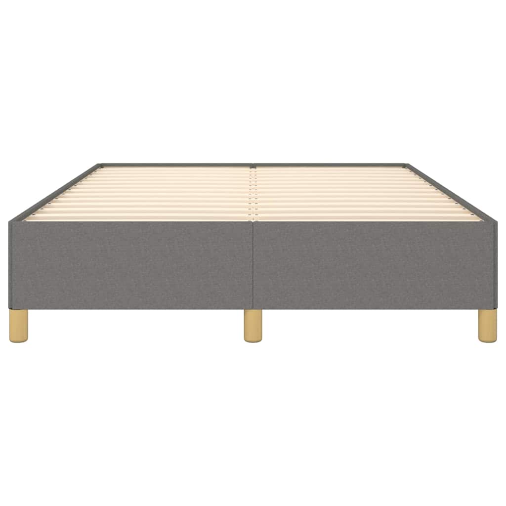 vidaXL Bed Frame without Mattress Dark Grey 135x190 cm Double Fabric