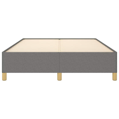 vidaXL Bed Frame without Mattress Dark Grey 135x190 cm Double Fabric
