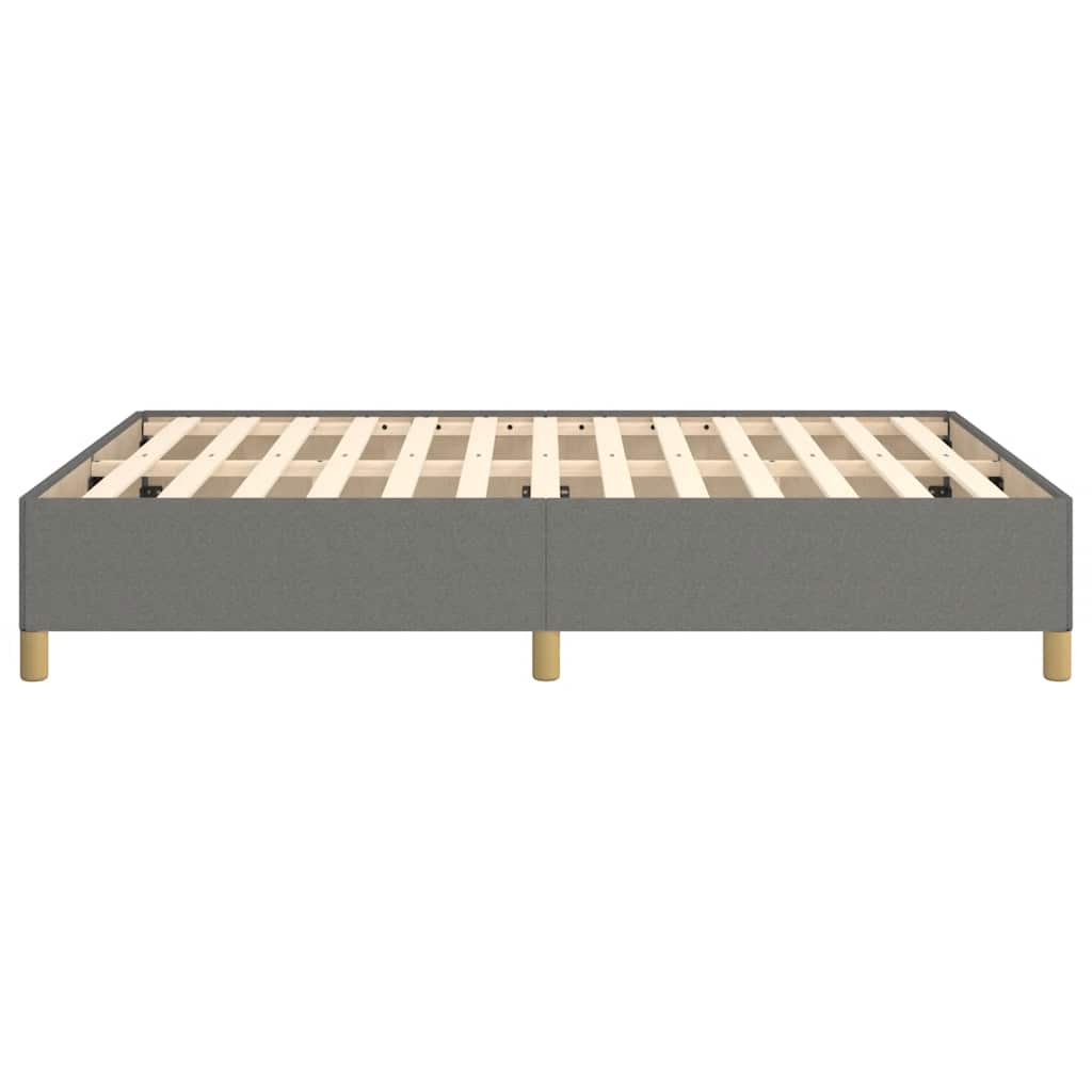 vidaXL Bed Frame without Mattress Dark Grey 135x190 cm Double Double Fabric