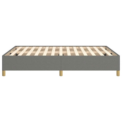 vidaXL Bed Frame without Mattress Dark Grey 135x190 cm Double Double Fabric