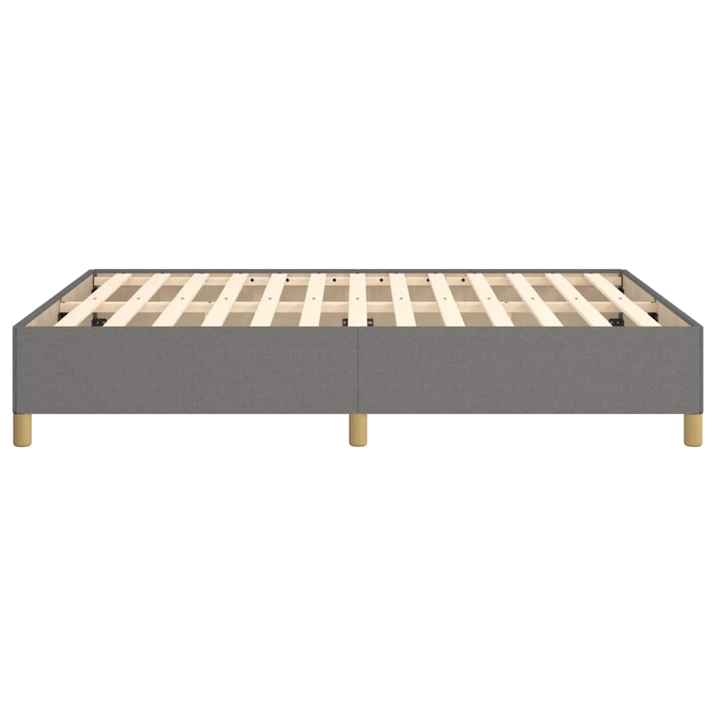 vidaXL Bed Frame without Mattress Dark Grey 135x190 cm Double Fabric