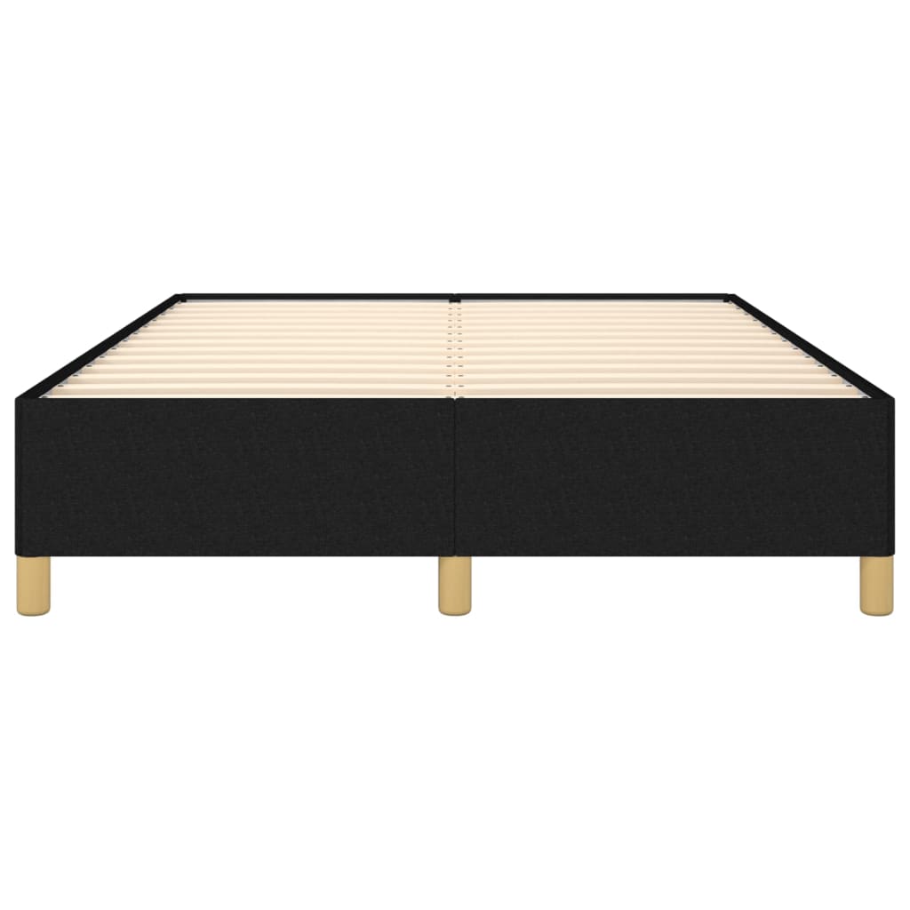 vidaXL Bed Frame without Mattress Black 135x190 cm Double Double Fabric