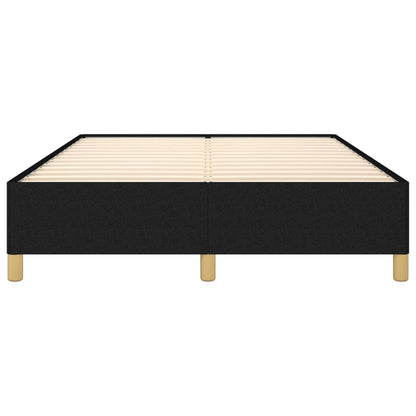 vidaXL Bed Frame without Mattress Black 135x190 cm Double Double Fabric