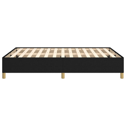vidaXL Bed Frame without Mattress Black 135x190 cm Double Double Fabric